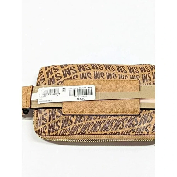 Steve Madden Women's Warped Logo-Print Faux Leather Belt Bag Size S (MSRP $54) - Picture 7 of 12